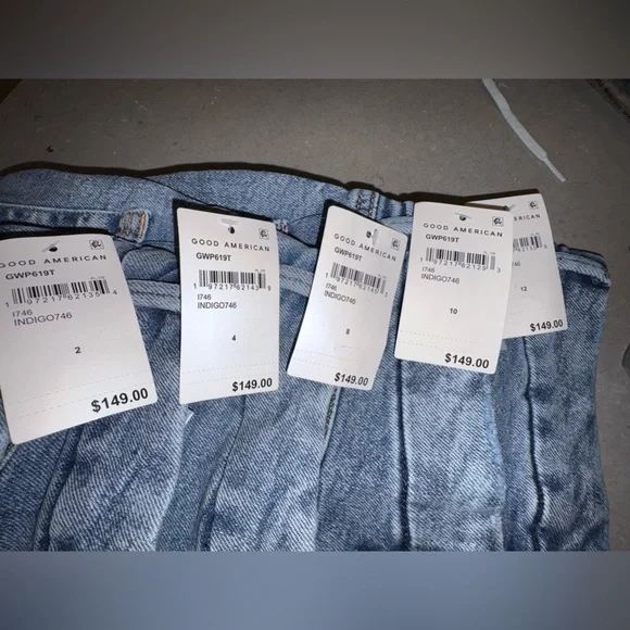 Last 1! NWT Good American Good Waist High Rise Palazzo Jeans - Picture 15 of 16